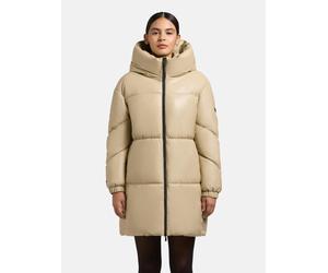 Kunstledermantel mit Kapuze "Lorsa" Beige S