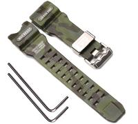Kunststoff-Uhrenzubehör kompatibel mit Casio G-Shock GWG-1000 GWG1000 Mudmaster Herrenarmband Sport Wasserdicht Ersatzarmband (Camo Army Grün)