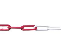 Kunststoffkette Pösamo Ø 8 mm, 25 m rot/weiß, im Beutel