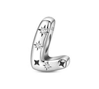 KUNVONIC Buchstabe Charm Anhänger Damen Alphabet L 925 Sterling Silber für Armband Charms Beads passend für Pandora Armband und Halskette, Kompatibel mit Europäischen Armbänder für Frauen Mädchen