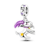 KUNVONIC Damen Charm Anhänger Sternzeichen für Armband 925 Sterling Silber 12 Sternbilder Charms Beads passend für Pandora Armband, Kompatibel mit Europäischen Halskette für Frauen Mädchen