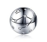 KUNVONIC Damen Charm Anhänger Sternzeichen für Armband 925 Sterling Silber 12 Sternbilder Charms Beads passend für Pandora Armband, Kompatibel mit Europäischen Armband und Halskette für Frauen Mädchen