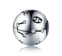 KUNVONIC Damen Charm Anhänger Sternzeichen für Armband 925 Sterling Silber 12 Sternbilder Charms Beads passend für Pandora Armband, Kompatibel mit Europäischen Halskette für Frauen Mädchen