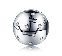 KUNVONIC Damen Charm Anhänger Sternzeichen für Armband 925 Sterling Silber 12 Sternbilder Charms Beads passend für Pandora Armband, Kompatibel mit Europäischen Halskette für Frauen Mädchen
