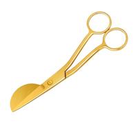 KUONIIY Applikationsschere, Edelstahl-Näh- und Stickschere mit Entenschnabel-Kantenform für Kunst, Basteln, Tufting, Handarbeiten und Sticken, 15,2 cm, Gold