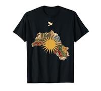 Kurdistan Karte Flagge Erbe Ethnischer Stolz Kurdische Kultur T-Shirt