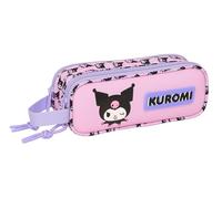 Kuromi Doppelmäppchen für Kinder, ideal für Kinder im Schulalter, bequem und vielseitig, Qualität und Widerstandsfähigkeit, 21 x 6 x 8 cm