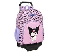 Kuromi Großer Schulrucksack mit Trolley, Kinderrucksack, anpassbar an Kinderwagen, ideal für Kinder im Schulalter, bequem und vielseitig, Qualität und Widerstandsfähigkeit, 33 x 15 x 42 cm