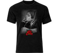 Kurt Cobain Legend T Shirt Black Vintage Gift for Men Funny Tee Black(Small)