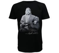 Kurt Cobain Live Gitarren-Foto-T-Shirt M Schwarz