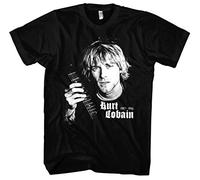 Kurt Cobain Männer und Herren T-Shirt | Music Sänger Rock ||| (XL, Schwarz)