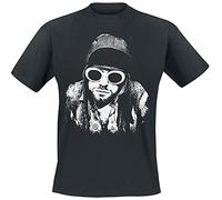Kurt Cobain One Colour Herren-T-Shirt - schwarz - Offizielles Merchandise XXL