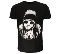 Kurt Cobain Planga Foto-T-Shirt XXL Schwarz