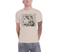 Kurt Cobain T Shirt Contrast Portrait Profile Logo Nirvana offiziell Natural L
