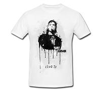 Kurt-Cobain T-Shirt Mädchen Frauen, weiß mit Aufdruck