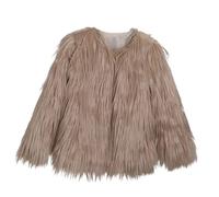 Kurz Pelzmantel Damen Warme Flauschig Winterjacke Langarm V-Ausschnitt Pelzjacke Mädchen Kunstpelze Mantel Einfarbig Kunstfell Jacke Winter Felljacke Übergangsjacke Wintermantel Fellmantel 4XL