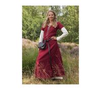 Kurzärmelige Cotehardie Mittelalter Kleid Ava Weinrot Größe M