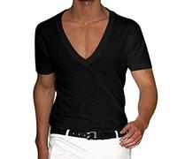 Kurzärmelige Hemden für Herren, lässig, Fitnessstudio, Tops für Herren, Herren-T-Shirts, Arbeit für T-Shirt, UK-V-Ausschnitt, kurzärmelig, Baumwolle, Business-T-Shirts, Savile-Shirt, Urlaubskleidung