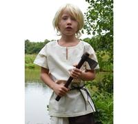 Kurzärmelige Mittelalter-Tunika / Leibhemd Linus für Kinder, natur,...