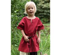 Kurzärmelige Mittelalter-Tunika / Leibhemd Linus für Kinder, rot,...