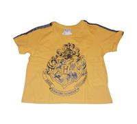 Kurzärmeligen Crop Top "Glitzerndes Hogwarts Wappen" | gelb,152