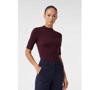 comma Strickpullover aus Viskose-Mix mit 1/2-Arm in Bordeaux, Größe 42