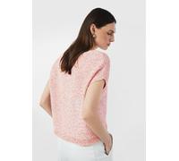 Kurzärmeliger Strickpullover aus Effektgarn im Relaxed Fit pink|mehrfarbig M