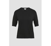 Kurzärmeliger Strickpullover aus Viskosemix 34 schwarz 2165879.9999.34