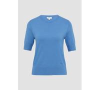 s.Oliver Kurzärmeliger Strickpullover aus Viskosemix azurblau 36