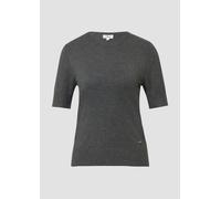 Kurzärmeliger Strickpullover aus Viskosemix 42 grau 2173387.97W3.42