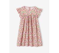 Kurzärmeliges Mädchen Sommerkleid rosa Gr. 116 von vertbaudet