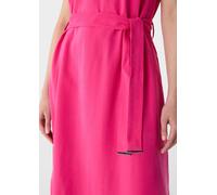 Kurzärmeliges Midikleid aus Viskosemix mit V-Ausschnitt pink 32