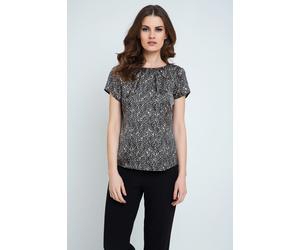 Kurzärmeliges Satin-Viskose-Top von Conquista Fashion EU 40 / UK 12