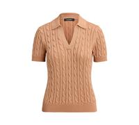 Kurzärmliger Pullover mit Zopfmuster L Pink
