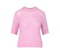 Kurzärmliger Strickpullover aus Alpaka Pink M