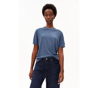 KURZÄRMLIGER STRICKPULLOVER | TENCEL™ Lyocell Mix - blau (XXL)