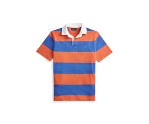 Kurzärmliges Classic-Fit Rugbyhemd S Orange