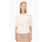 KURZÄRMLIGES LEINEN-MIX STRICKSHIRT | Leinen-Mix - beige (XS)