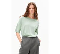 KURZÄRMLIGES LEINEN-MIX STRICKSHIRT | Leinen-Mix - türkis (XL)