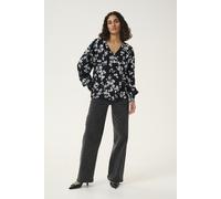 Kurzarm-Bluse Baggy fit Marine Flower floral EU 40 / UK 12