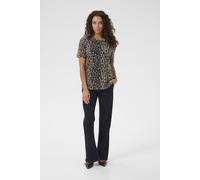 Kurzarm-Bluse Casual fit Leopard S