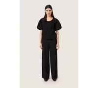 Kurzarm-Bluse Gerade Passform Blac S
