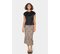 Kurzarm-Bluse Gerade Passform black M