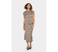 Kurzarm-Bluse Gerade Passform Black Reg Leo leopard M