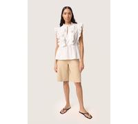 Kurzarm-Bluse Gerade Passform Broken White offwhite L