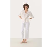 Kurzarm-Bluse Gerade Passform Eggnog white EU 36 / UK 8