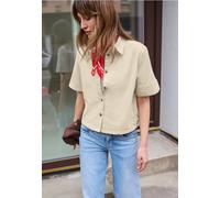 Street One Studio Damen 3412843 Kurzarm Bluse in Cord-Qualität (1er Pack)
