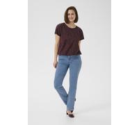 Kurzarm-Bluse KAbeathe Loose fit black brown EU 42 / UK 14