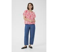 Kurzarm-Bluse KAbeathe Loose fit white red EU 44 / UK 16