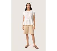 Kurzarm-Bluse Lockere Passform Broken White offwhite M